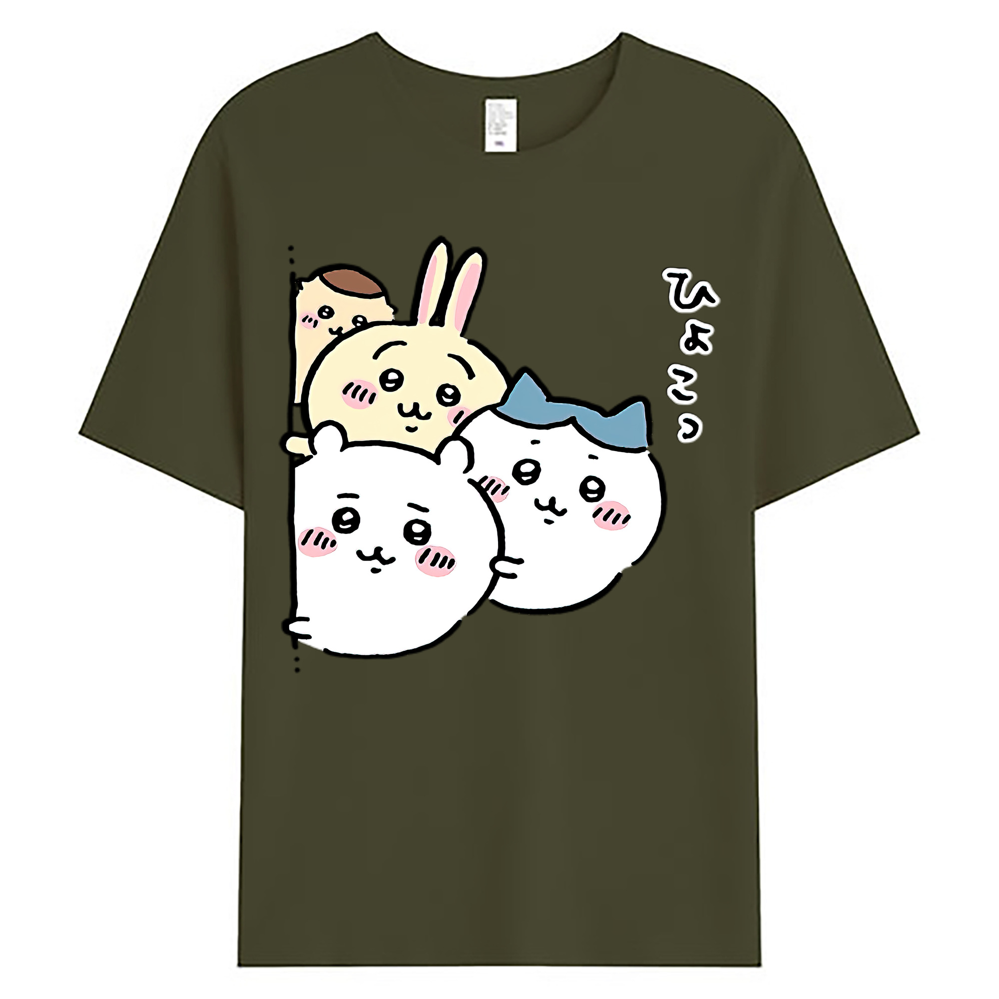 （画像用） ちいかわ ちいかわ Chii-kawa chiikawa 綿100％ メンズ半袖Tシャツ｜肌触りやわらか＆通気性